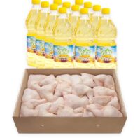 Combo caja de pollo y caja de aceite para cuba