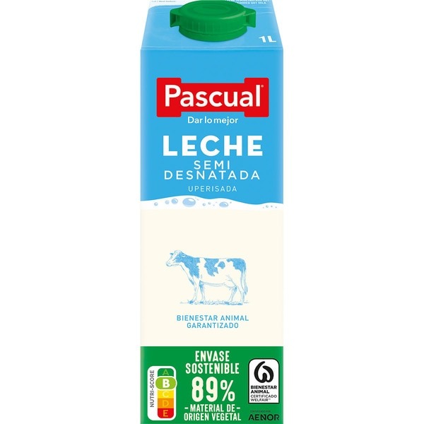 Leche semidesnatada Pascual 1lt