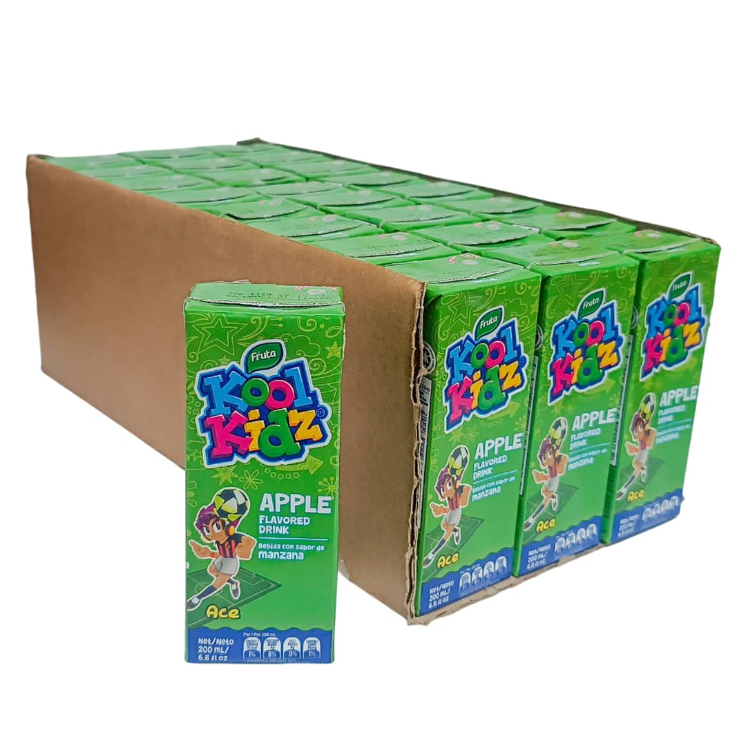 Caja de jugos de manzana Kool Kidz (24x200ml)