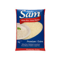 arroz blanco grano largo Uncle Sam, arroz Uncle Sam 1 kg, arroz blanco, granos, despensa, alimentos básicos, cocina cubana, arroz para familia, envíos a Cuba, Wakaika Market